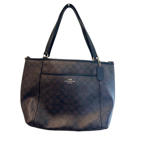 Coach Signature Monogram Tote Purse - Picture 1 of 7